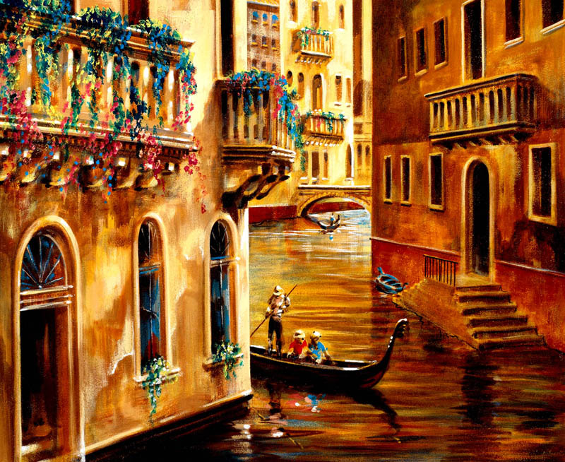 Affresco su Tessuto non Tessuto - Paesaggi e Trompe l'oeil